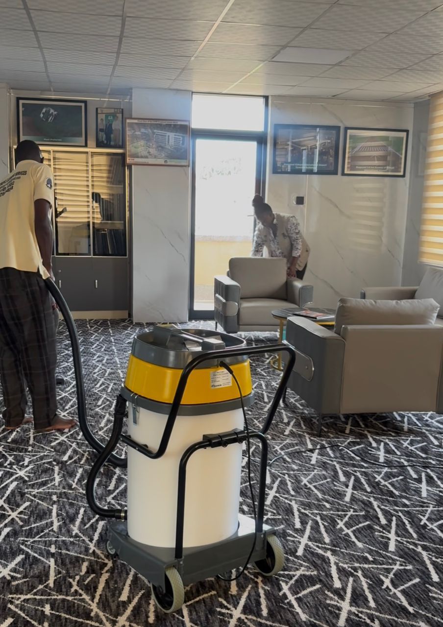 Office carpet vacuuming and deep cleaning